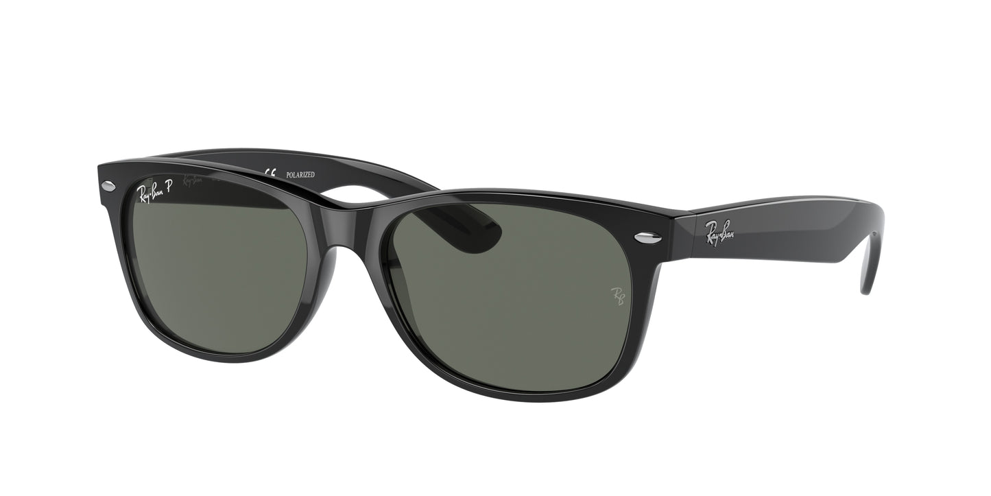 Ray-Ban NEW WAYFARER LOW BRIDGE FIT RB2132F Square Sunglasses 901/58-Black 58-140-18 - Color Map Black