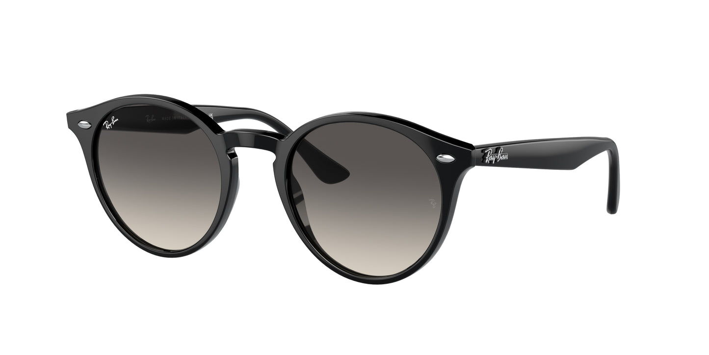 Ray-Ban RB2180F Phantos Sunglasses 601/11-Black 52-150-20 - Color Map Black
