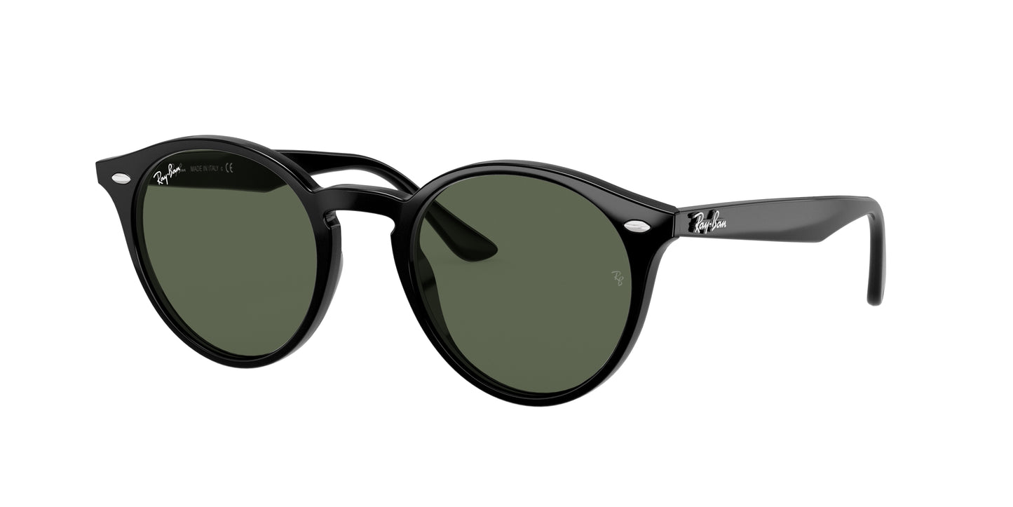 Ray-Ban RB2180F Phantos Sunglasses 601/71-Black 52-150-20 - Color Map Black