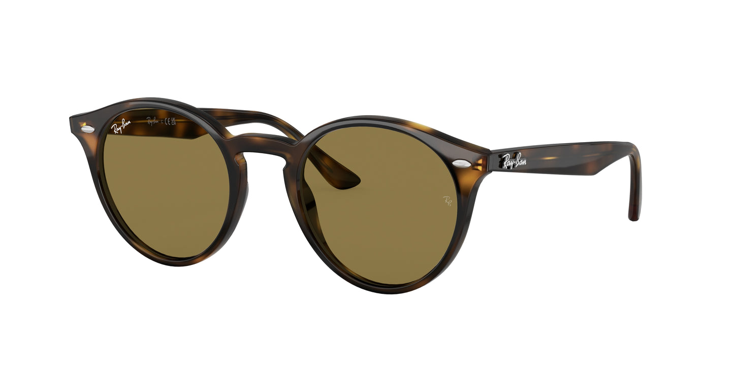 Ray-Ban RB2180 Round Sunglasses 710/73-Light Havana 52-150-21 - Color Map Tortoise