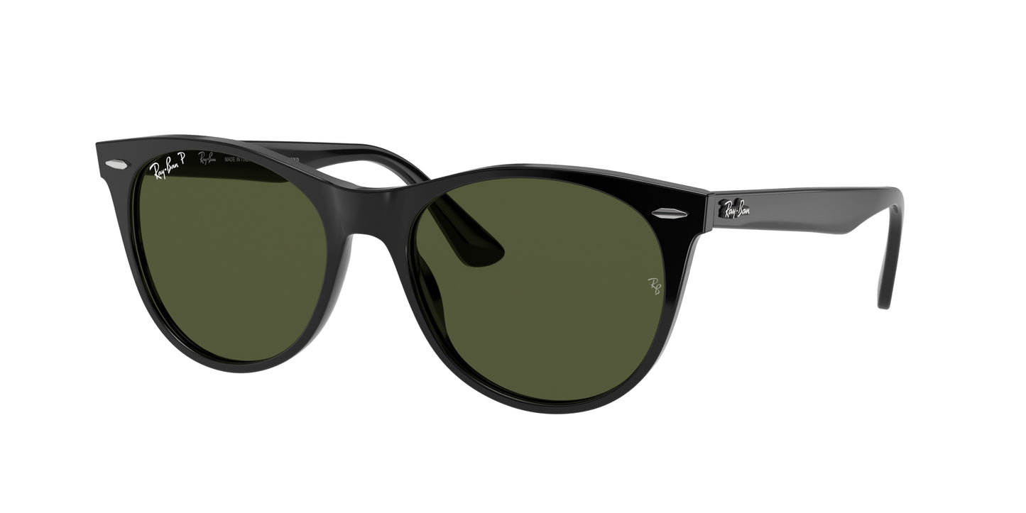 Ray-Ban WAYFARER II RB2185 Phantos Sunglasses 901/58-Black 55-145-18 - Color Map Black