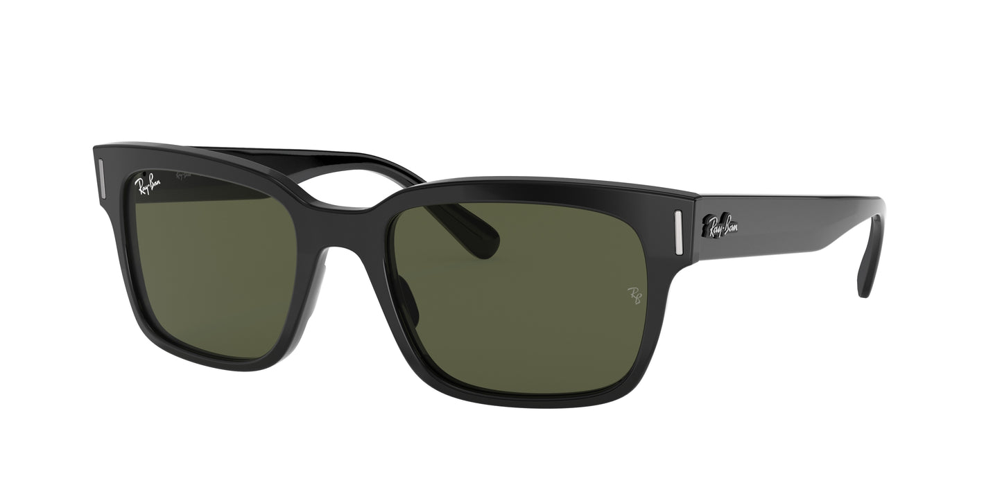 Ray-Ban JEFFREY RB2190 Square Sunglasses 901/31-Black 55-145-20 - Color Map Black
