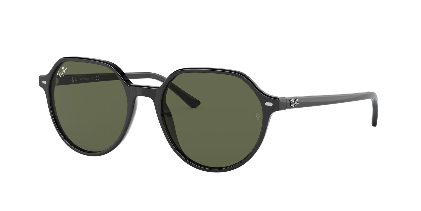 Ray-Ban THALIA RB2195 Square Sunglasses 901/31-Black 53-145-18 - Color Map Black