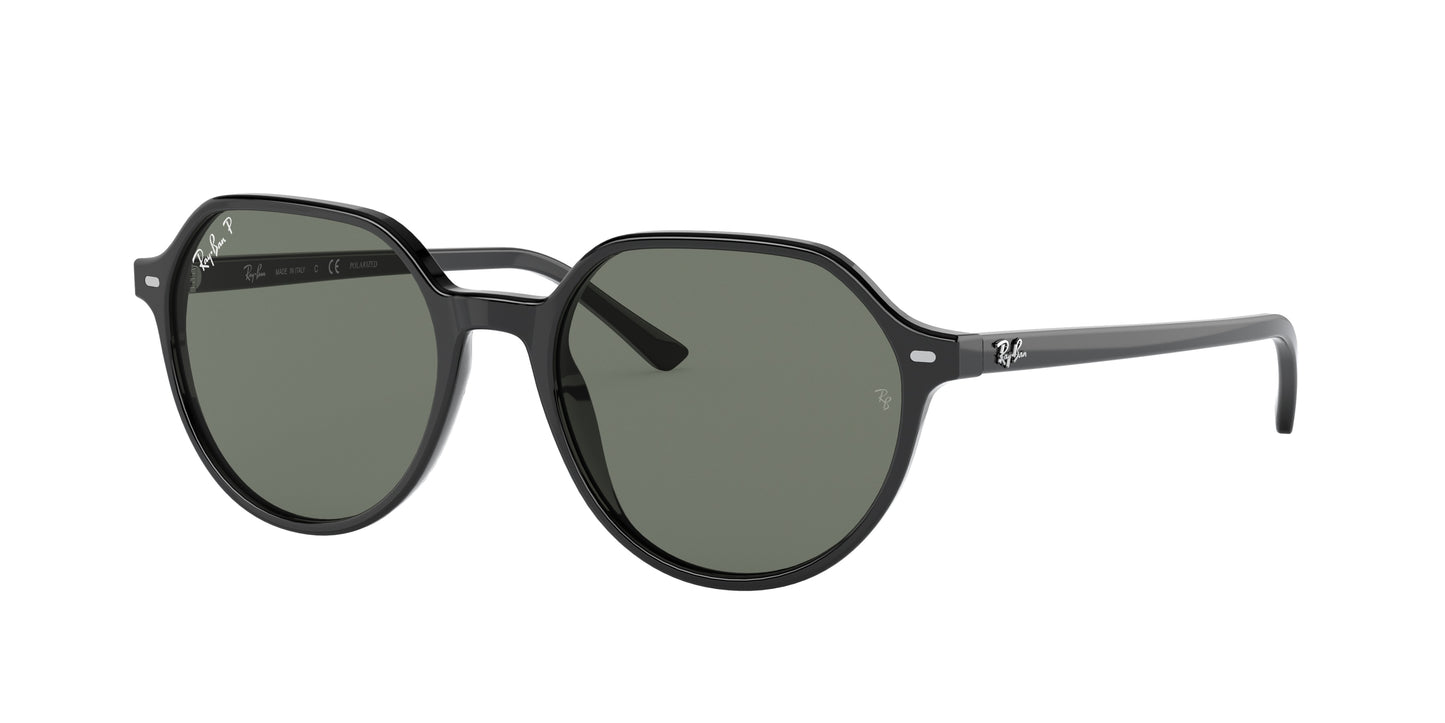 Ray-Ban THALIA RB2195 Square Sunglasses 901/58-Black 55-145-18 - Color Map Black
