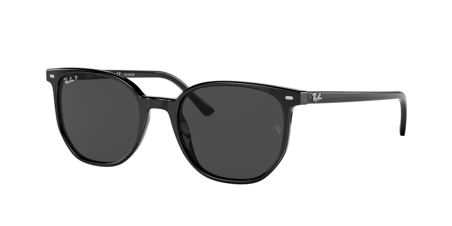 Ray-Ban ELLIOT RB2197 Square Sunglasses 901/48-Black 54-145-19 - Color Map Black