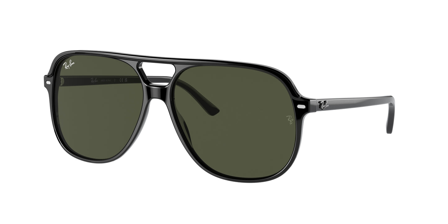 Ray-Ban BILL RB2198 Square Sunglasses 901/31-Black 60-145-14 - Color Map Black
