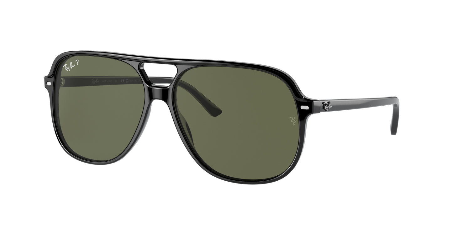 Ray-Ban BILL RB2198 Square Sunglasses 901/58-Black 60-145-14 - Color Map Black