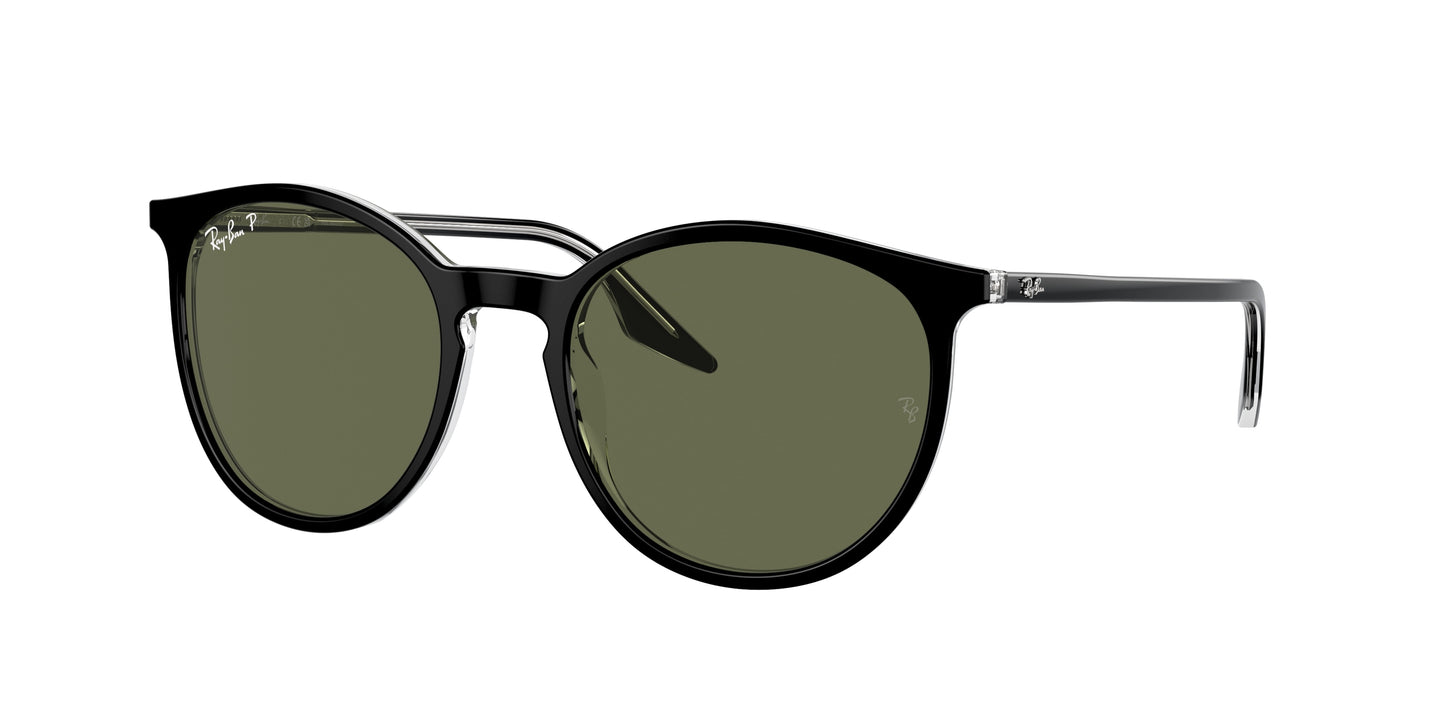 Ray-Ban RB2204F Phantos Sunglasses 919/58-Black On Transparent 54-145-18 - Color Map Black