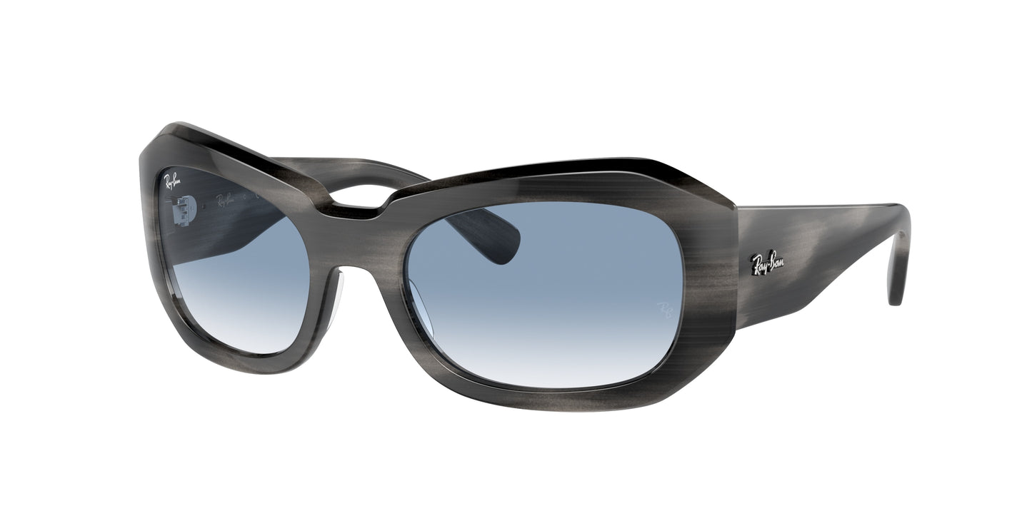 Ray-Ban BEATE RB2212 Pillow Sunglasses 14043F-Striped Grey 56-130-20 - Color Map Grey