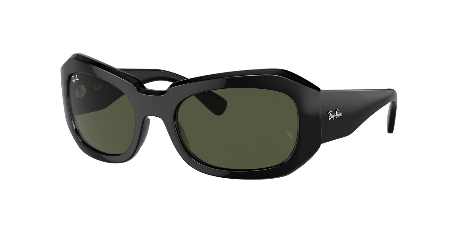 Ray-Ban BEATE RB2212 Pillow Sunglasses 901/31-Black 56-130-20 - Color Map Black