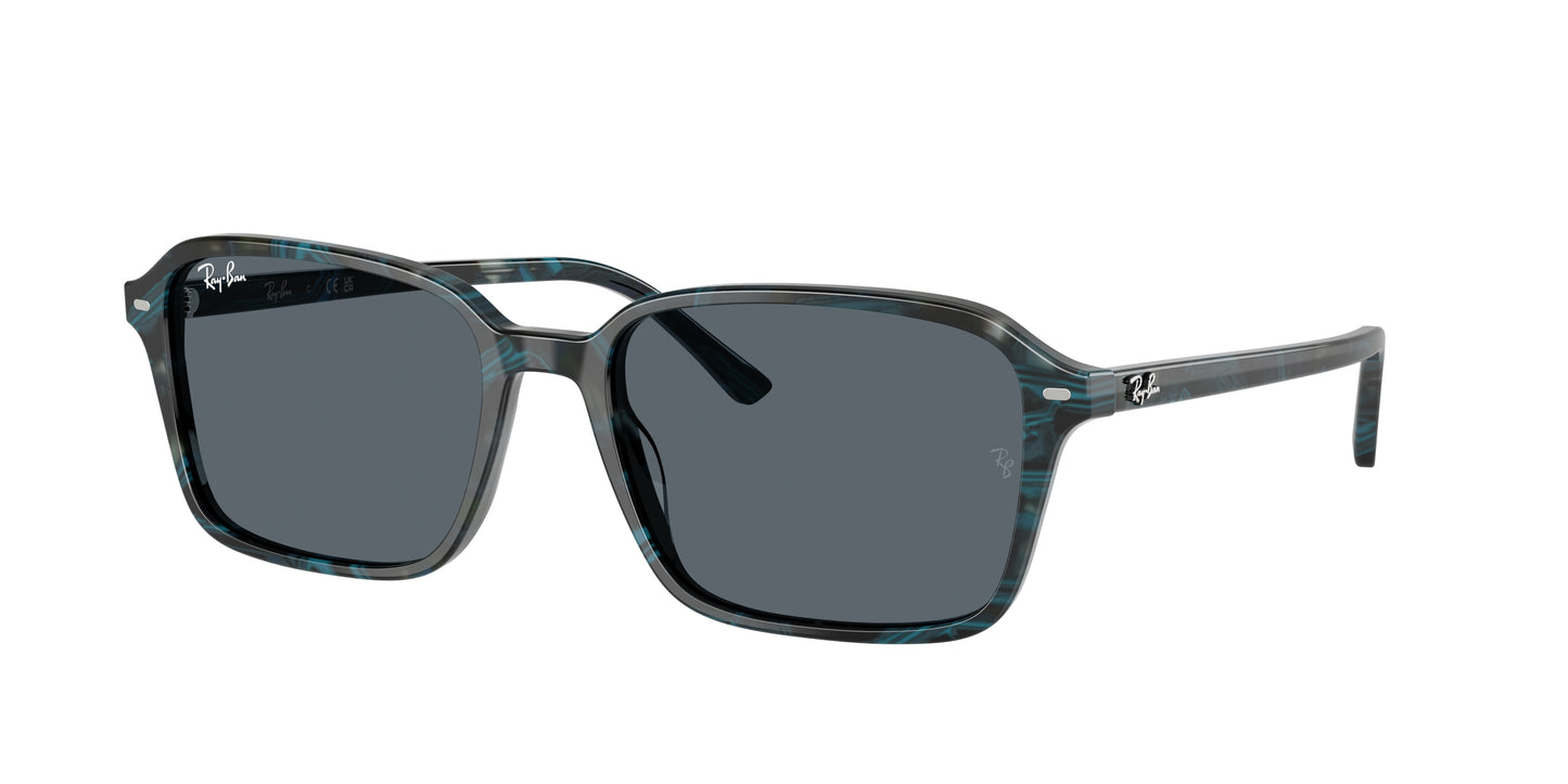 Ray-Ban RAIMOND RB2231 Square Sunglasses 1417R5-Transparent Fantasy Blue/Grey 58-145-18 - Color Map Blue