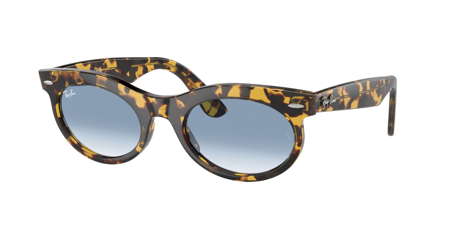 Ray-Ban WAYFARER OVAL RB2242F Oval Sunglasses 13323F-Yellow Havana 53-150-22 - Color Map Tortoise