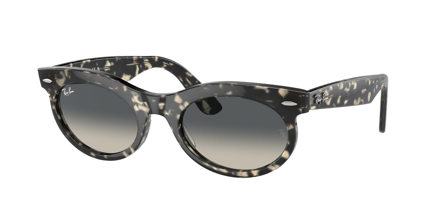 Ray-Ban WAYFARER OVAL RB2242F Oval Sunglasses 133371-Grey Havana 53-150-22 - Color Map Tortoise