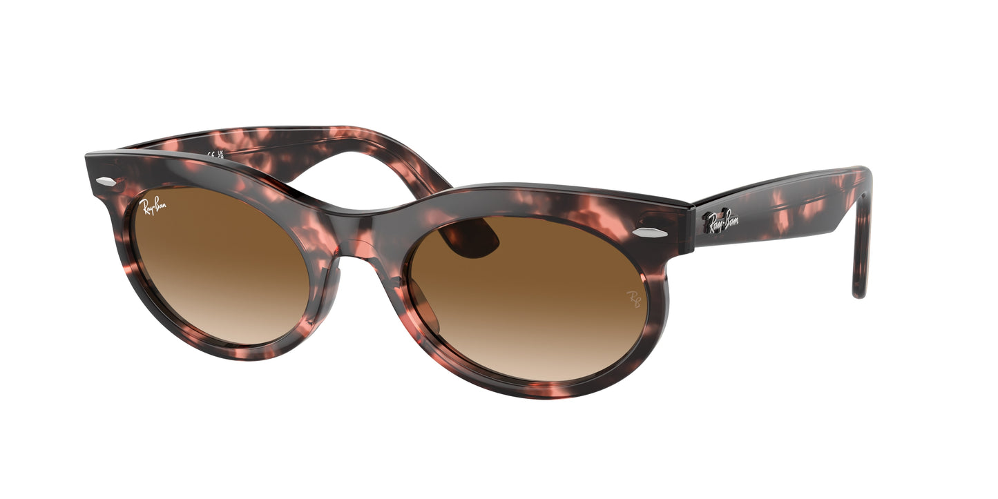 Ray-Ban WAYFARER OVAL RB2242F Oval Sunglasses 133451-Pink Havana 53-150-22 - Color Map Tortoise