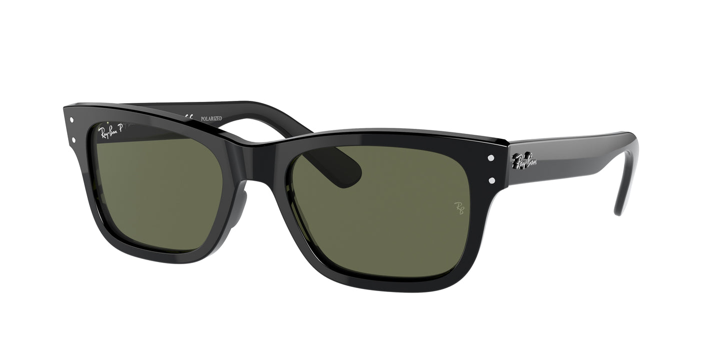 Ray-Ban MR BURBANK RB2283 Rectangle Sunglasses 901/58-Black 55-145-20 - Color Map Black