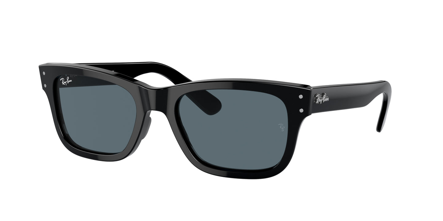 Ray-Ban MR BURBANK RB2283 Rectangle Sunglasses 901/R5-Black 55-145-20 - Color Map Black