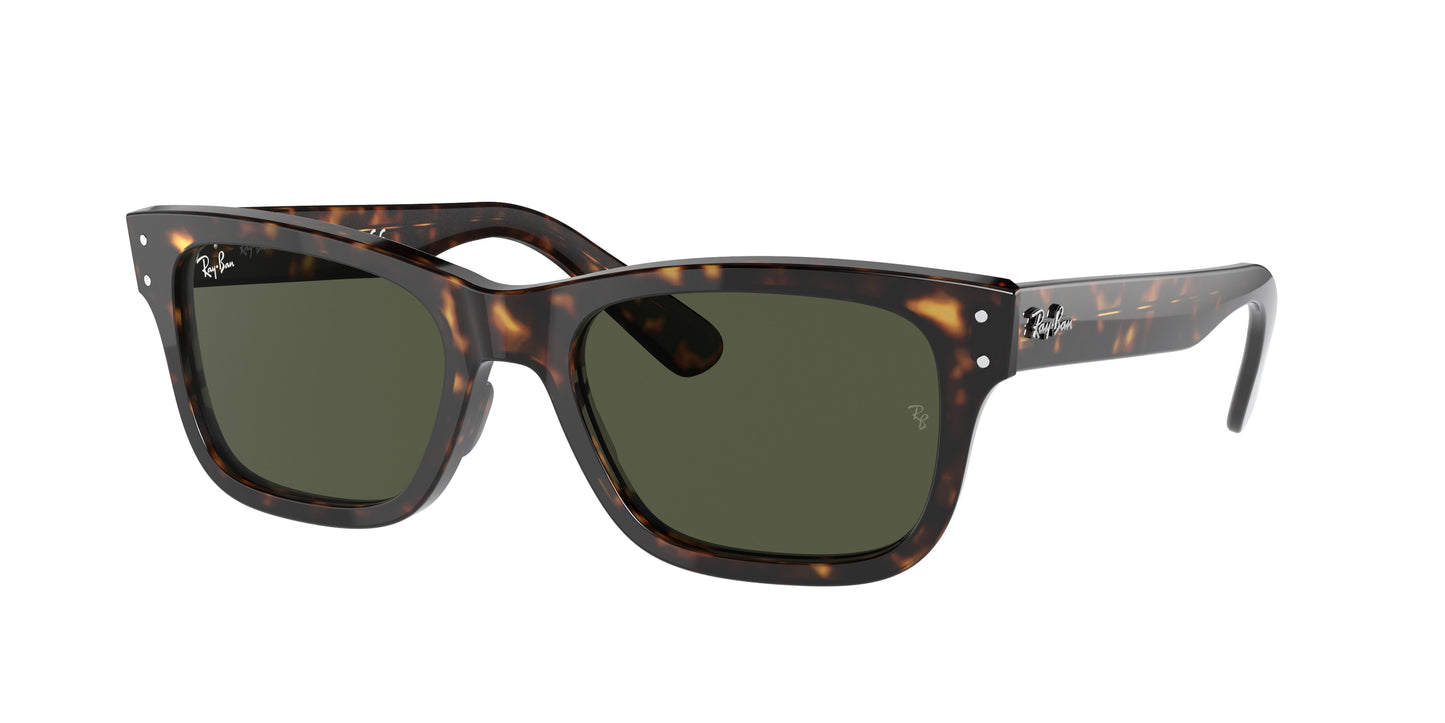 Ray-Ban MR BURBANK RB2283 Rectangle Sunglasses 902/31-Havana 55-145-20 - Color Map Tortoise