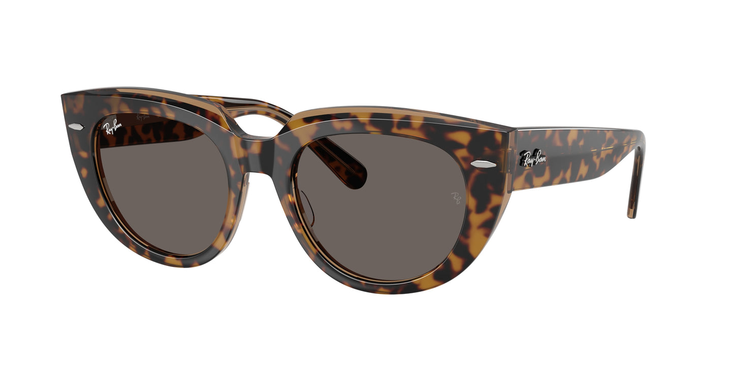 Ray-Ban DOREEN RB2286 Square Sunglasses 1292B1-Havana On Transparent Brown 52-145-20 - Color Map Gold