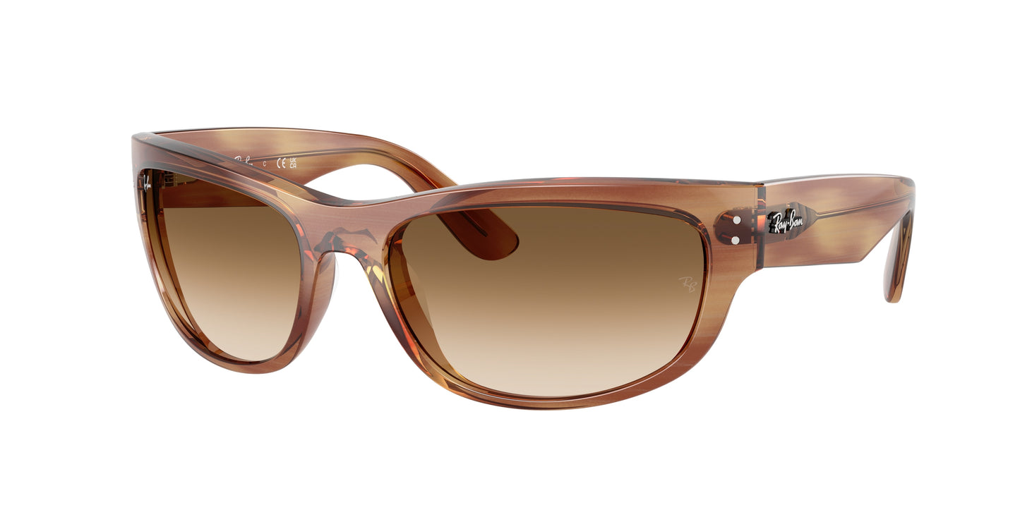 Ray-Ban MEGA BALORAMA RB2289 Pillow Sunglasses 140351-Striped Brown 63-135-19 - Color Map Tortoise