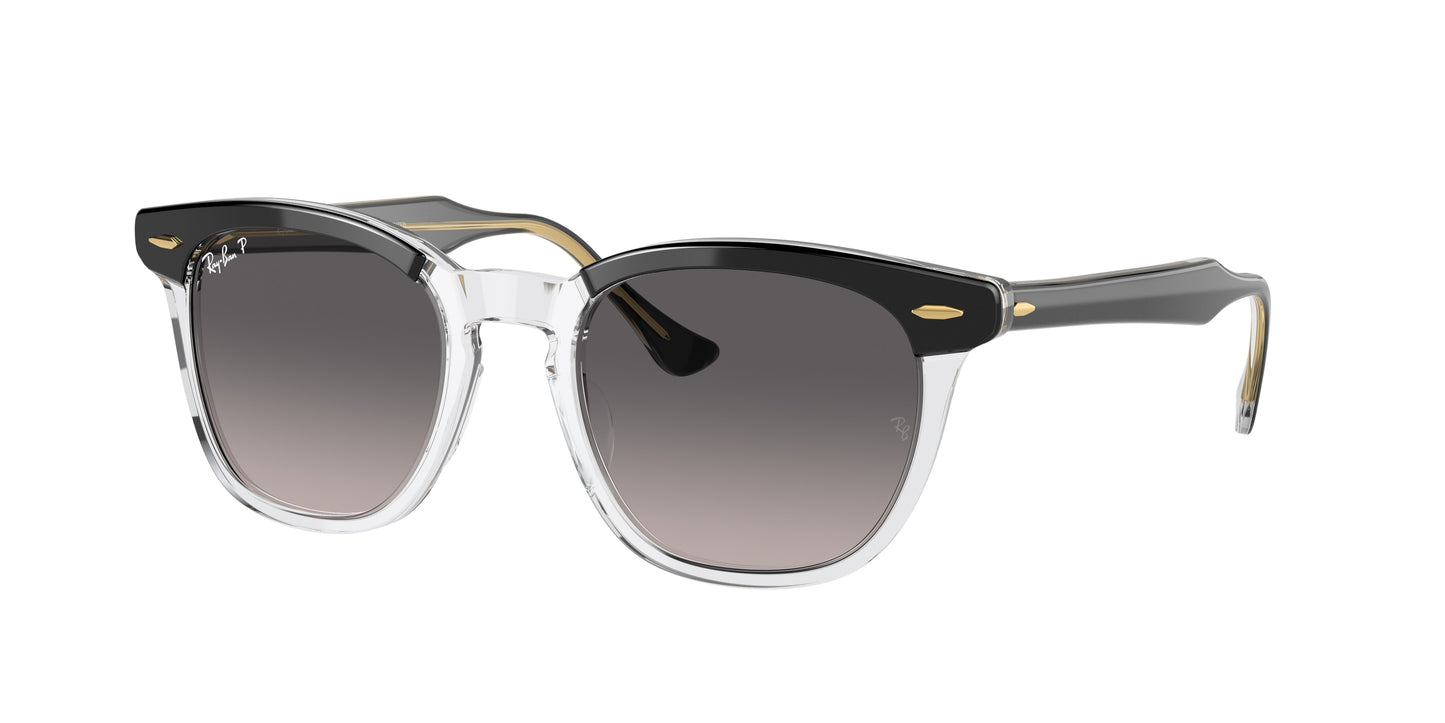 Ray-Ban HAWKEYE RB2298 Square Sunglasses 1294M3-Black On Transparent 52-145-21 - Color Map Black
