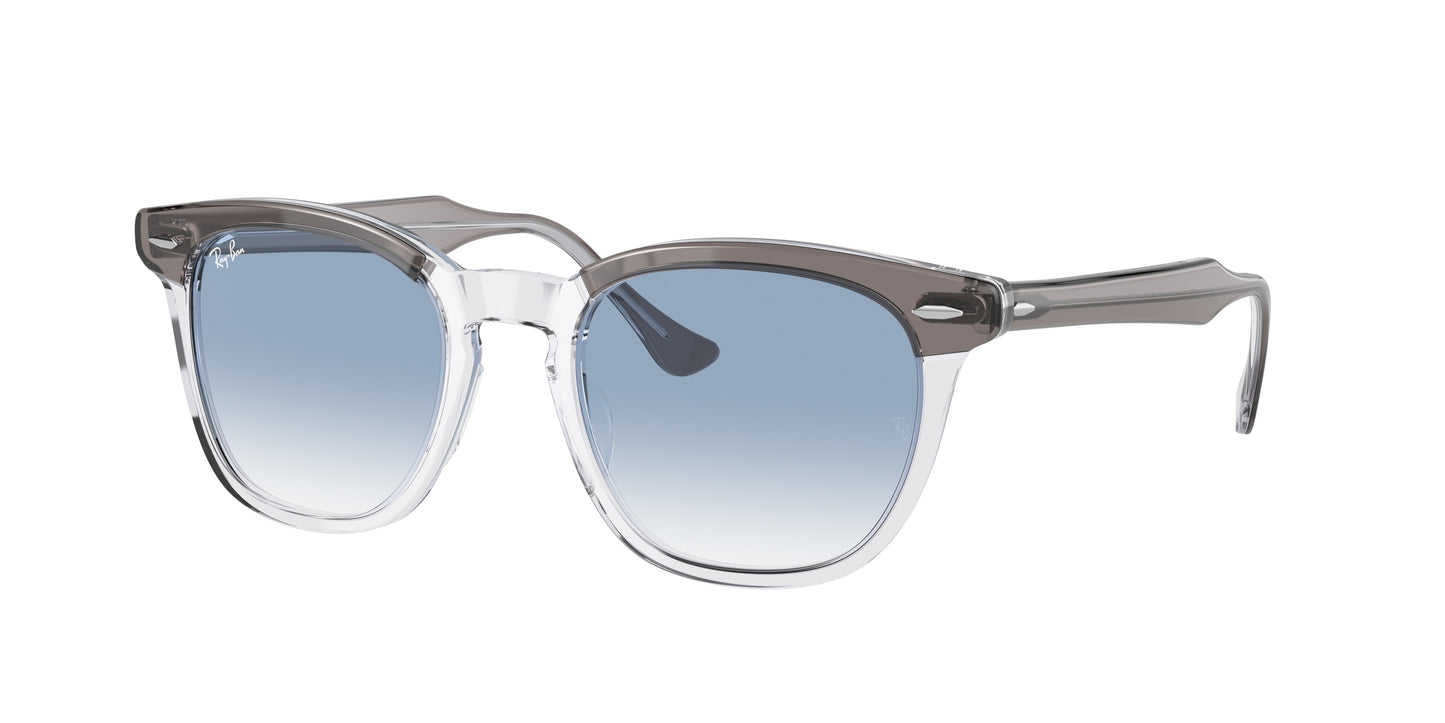 Ray-Ban HAWKEYE RB2298 Square Sunglasses 13553F-Grey On Transparent 52-145-21 - Color Map Grey