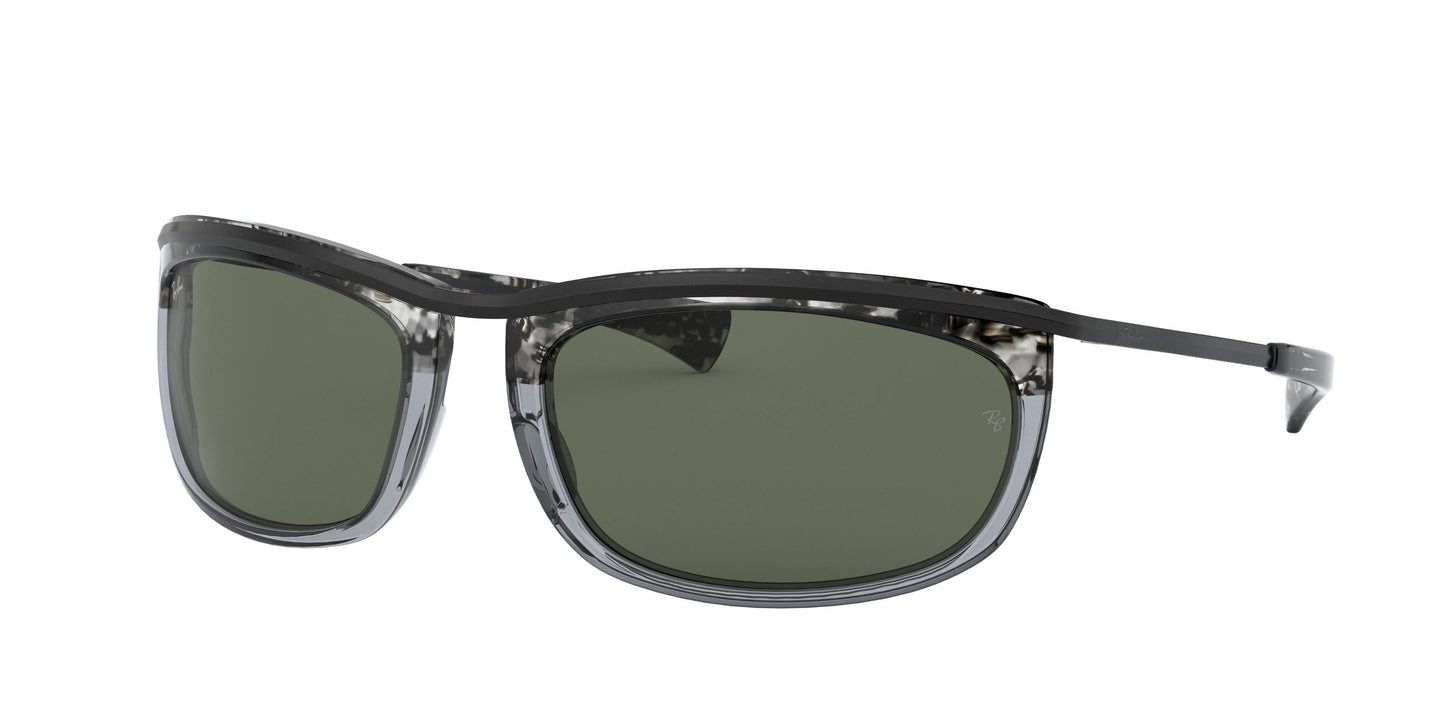 Ray-Ban OLYMPIAN I RB2319 Oval Sunglasses 1286R5-Grey Gradient Havana 62-125-19 - Color Map Grey
