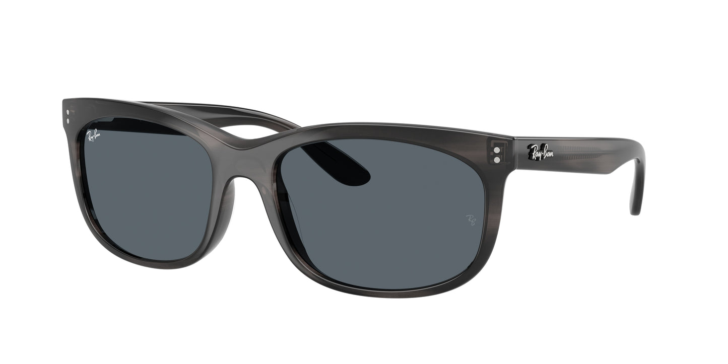 Ray-Ban BALORETTE RB2389F Pillow Sunglasses 1404R5-Striped Gray 60-145-19 - Color Map Grey