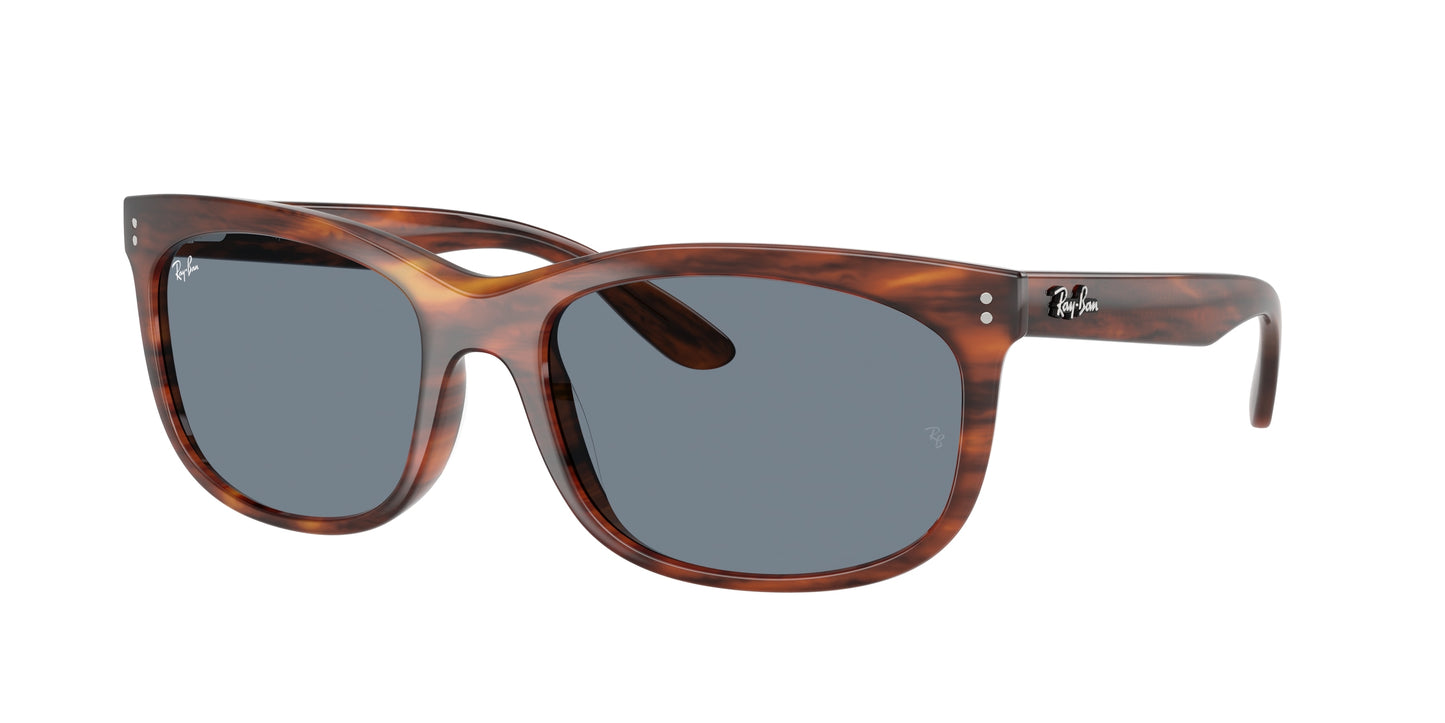 Ray-Ban BALORETTE RB2389 Pillow Sunglasses 954/62-Striped Havana 60-145-19 - Color Map Brown