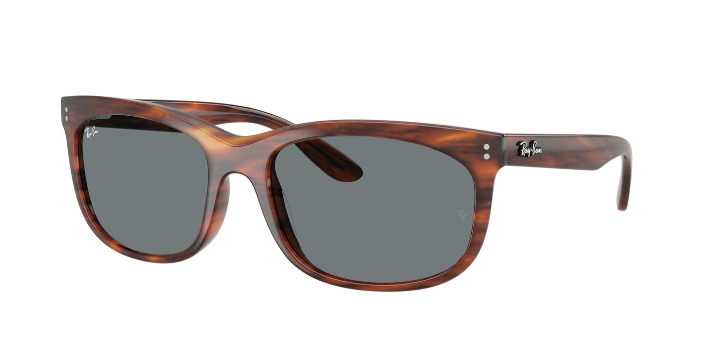Ray-Ban BALORETTE RB2389 Pillow Sunglasses 954/62-Striped Havana 60-145-19 - Color Map Brown