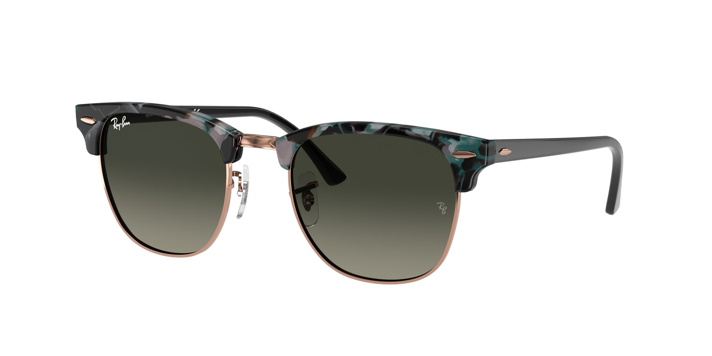 Ray-Ban CLUBMASTER RB3016 Square Sunglasses 125571-Grey Green 51-145-21 - Color Map Grey
