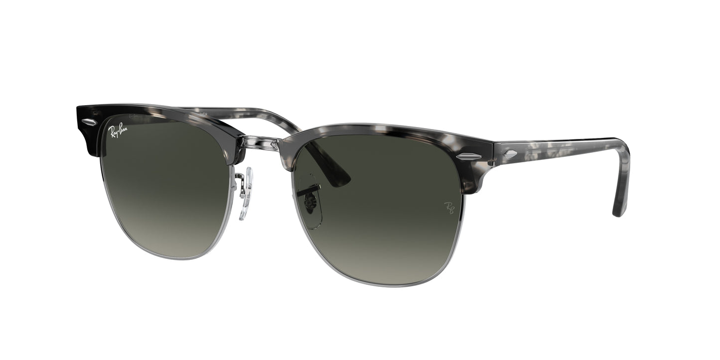 Ray-Ban CLUBMASTER RB3016 Square Sunglasses 133671-Grey Havana 51-145-21 - Color Map Tortoise
