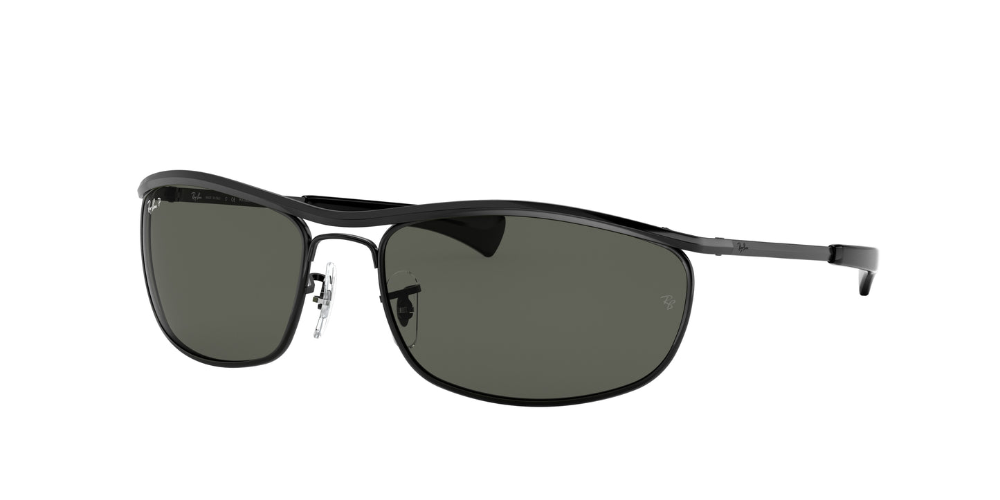 Ray-Ban OLYMPIAN I DELUXE RB3119M Oval Sunglasses 002/58-Black 62-125-18 - Color Map Black