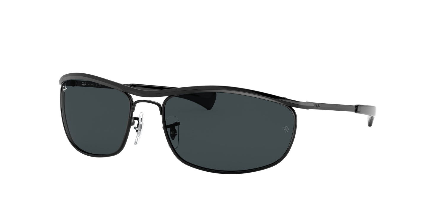Ray-Ban OLYMPIAN I DELUXE RB3119M Oval Sunglasses 002/R5-Black 62-125-18 - Color Map Black