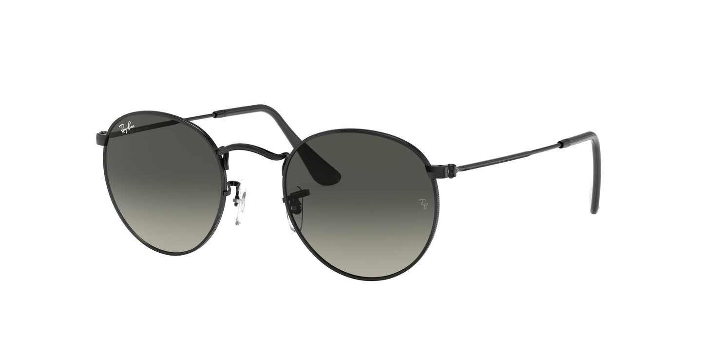 Ray-Ban ROUND METAL RB3447N Round Sunglasses 002/71-Black 53-145-21 - Color Map Black
