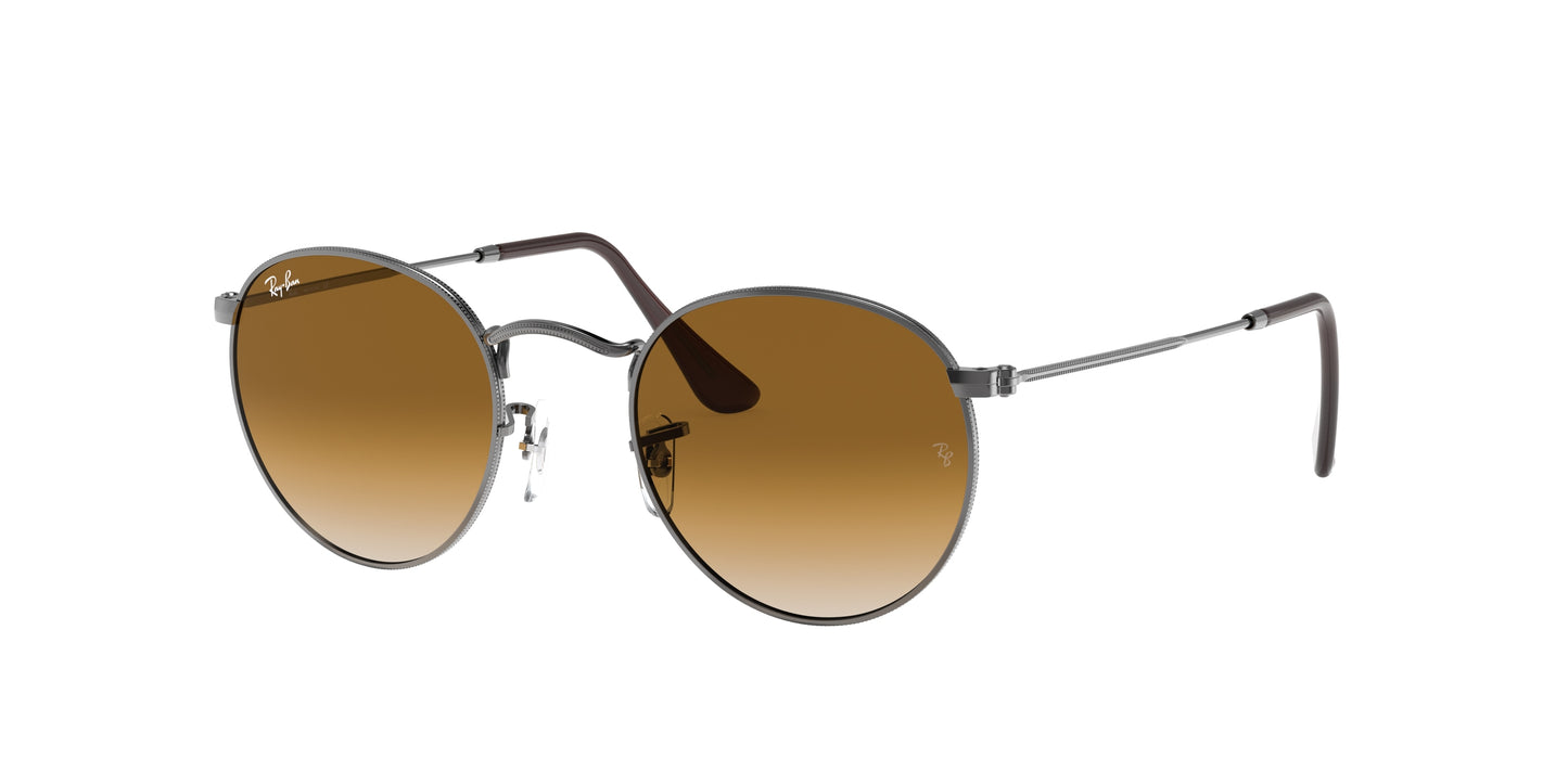 Ray-Ban ROUND METAL RB3447N Round Sunglasses 004/51-Gunmetal 53-145-21 - Color Map Grey