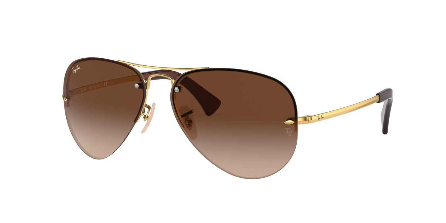 Ray-Ban RB3449 Pilot Sunglasses 001/13-Gold 59-135-14 - Color Map Gold
