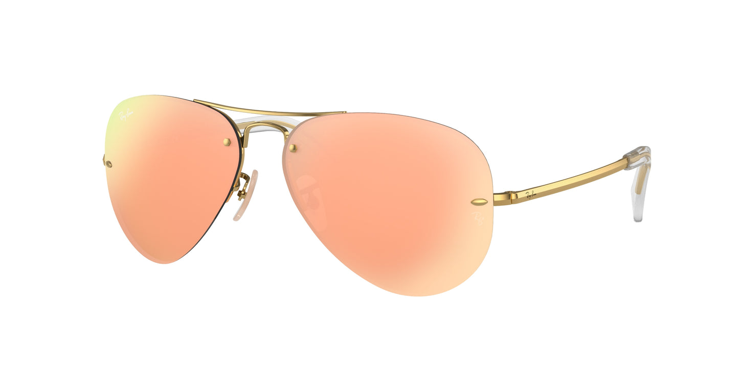 Ray-Ban RB3449 Pilot Sunglasses 001/2Y-Gold 59-135-14 - Color Map Gold