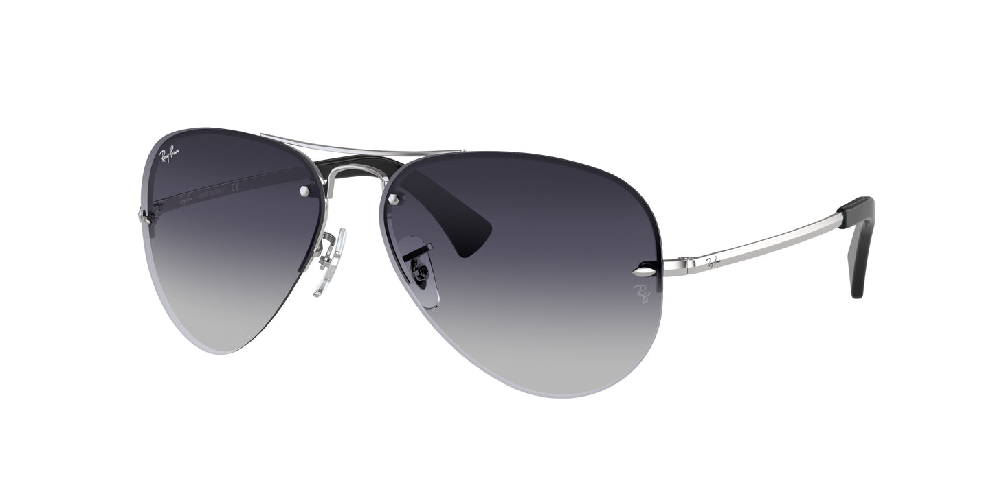 Ray-Ban RB3449 Pilot Sunglasses 003/8G-Silver 59-135-14 - Color Map Silver