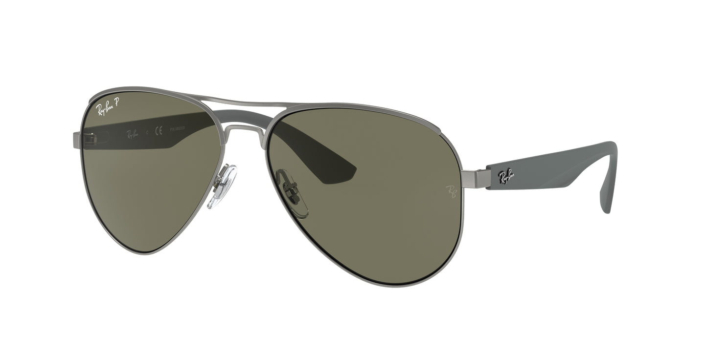 Ray-Ban RB3523 Pilot Sunglasses 029/9A-Gunmetal 59-140-17 - Color Map Grey