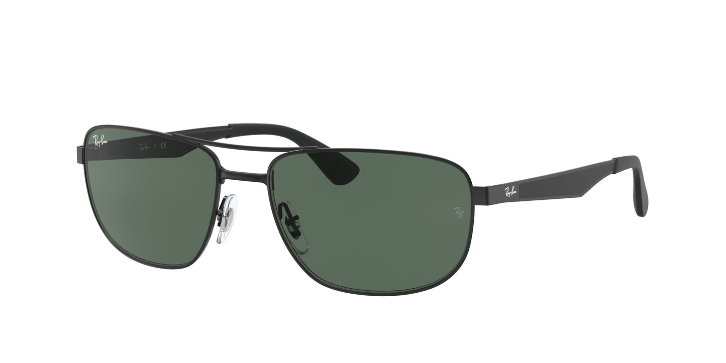 Ray-Ban RB3528 Square Sunglasses 006/71-Black 61-145-17 - Color Map Black