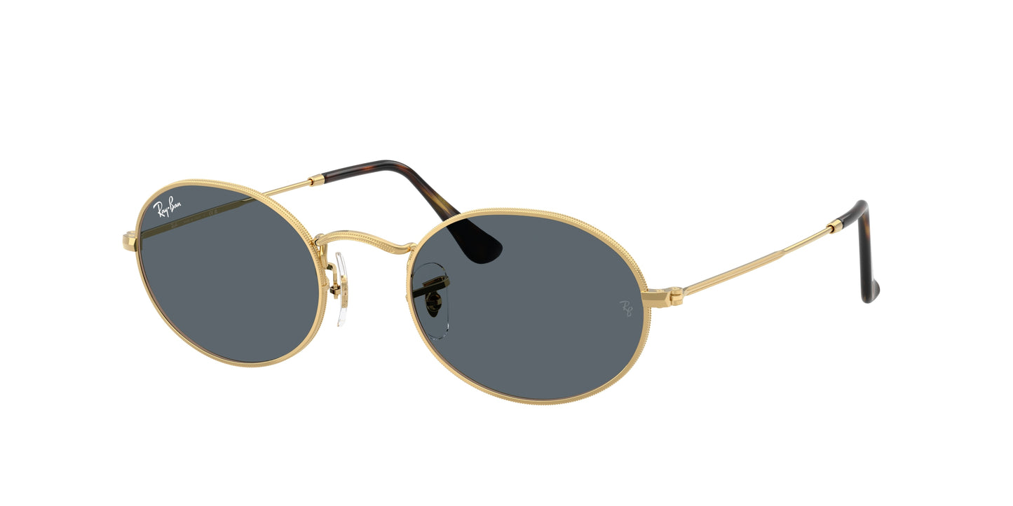 Ray-Ban OVAL RB3547N Oval Sunglasses 001/R5-Arista Gold 51-145-21 - Color Map Gold