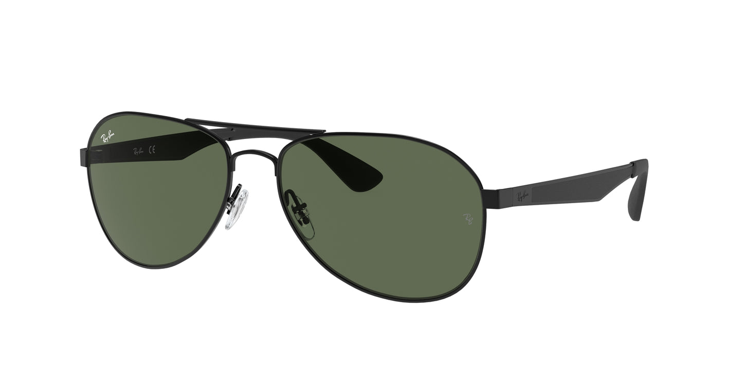 Ray-Ban RB3549 Pilot Sunglasses 006/71-Black 61-145-16 - Color Map Black