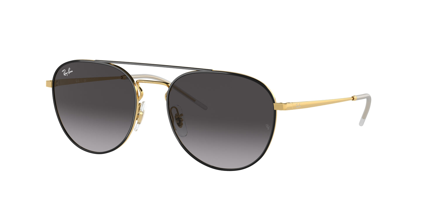 Ray-Ban RB3589 Phantos Sunglasses 90548G-Black On Gold 55-140-18 - Color Map Black