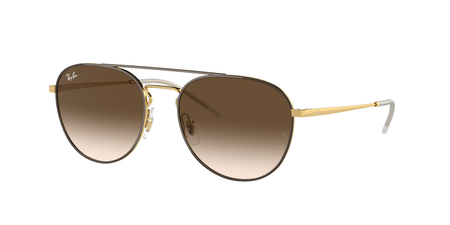 Ray-Ban RB3589 Phantos Sunglasses 905513-Brown On Gold 55-140-18 - Color Map Brown