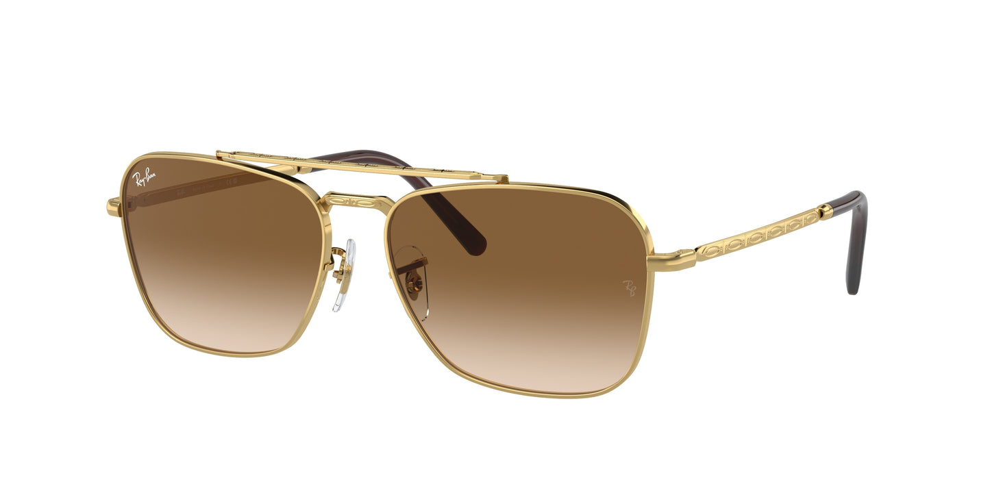 Ray-Ban NEW CARAVAN RB3636 Square Sunglasses 001/51-Gold 58-140-15 - Color Map Gold