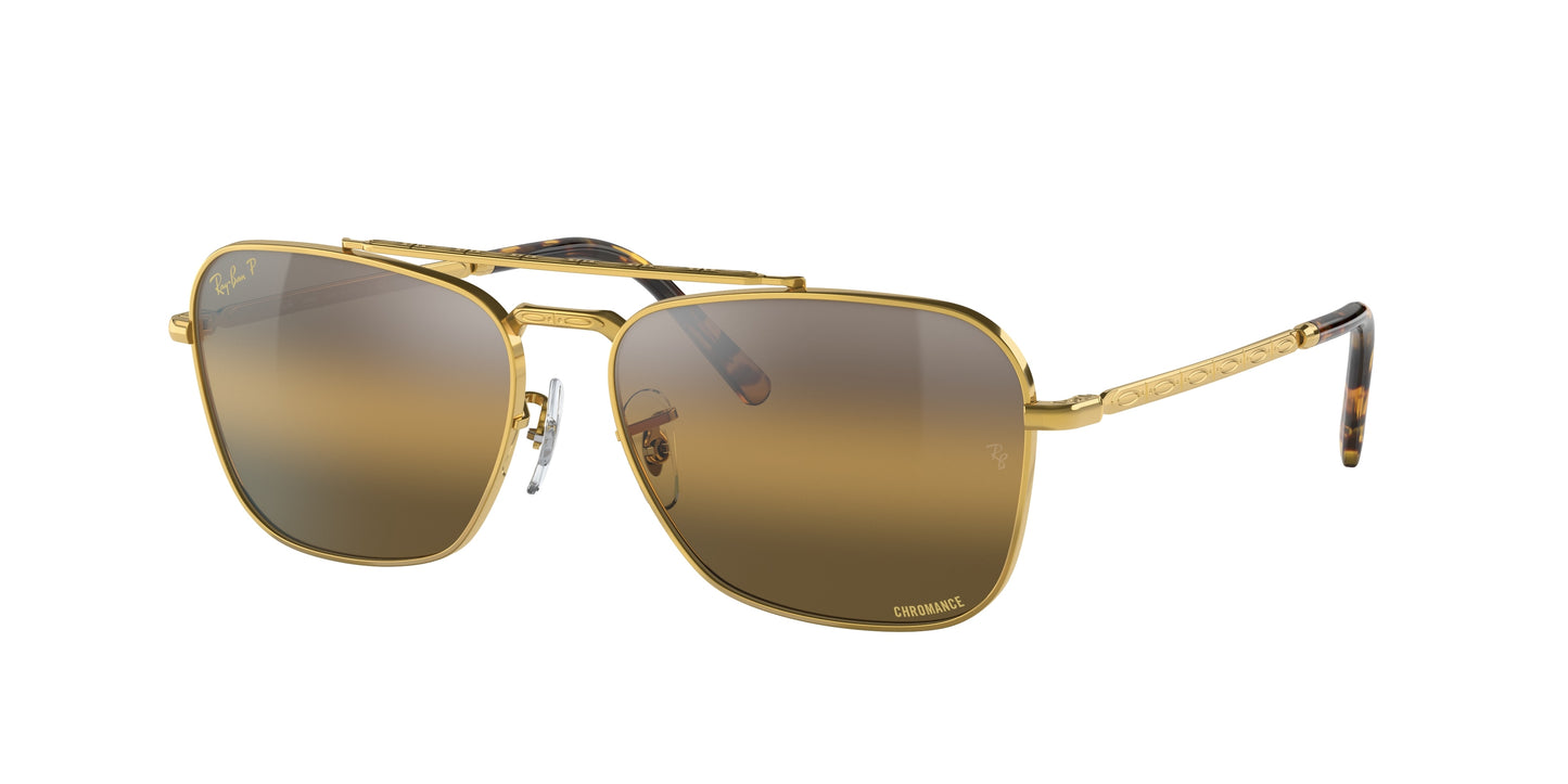 Ray-Ban NEW CARAVAN RB3636 Square Sunglasses 9196G5-Gold 58-140-15 - Color Map Gold
