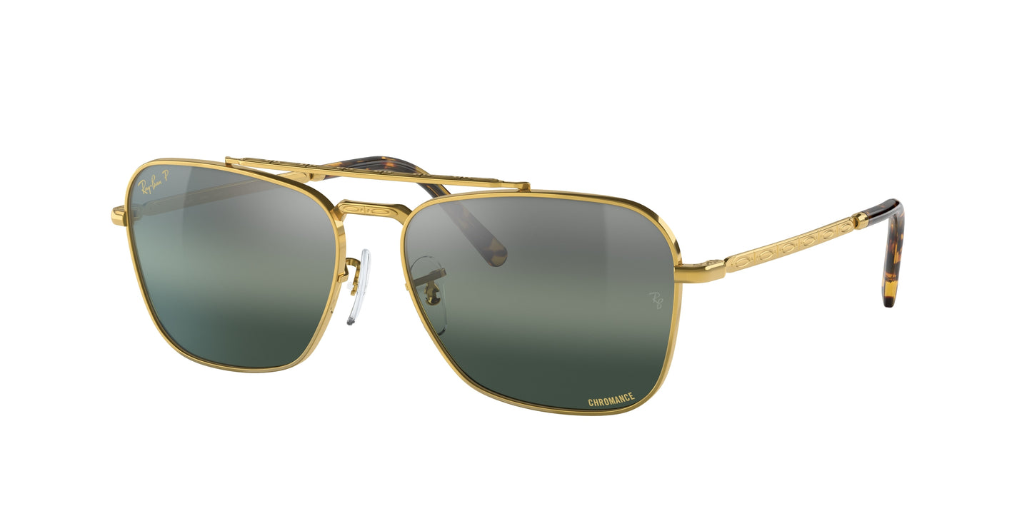 Ray-Ban NEW CARAVAN RB3636 Square Sunglasses 9196G6-Gold 58-140-15 - Color Map Gold