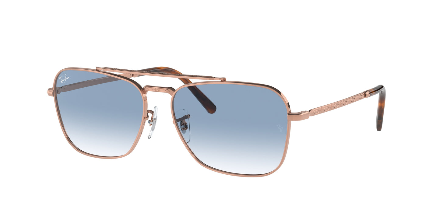 Ray-Ban NEW CARAVAN RB3636 Square Sunglasses 92023F-Rose Gold 58-140-15 - Color Map Gold