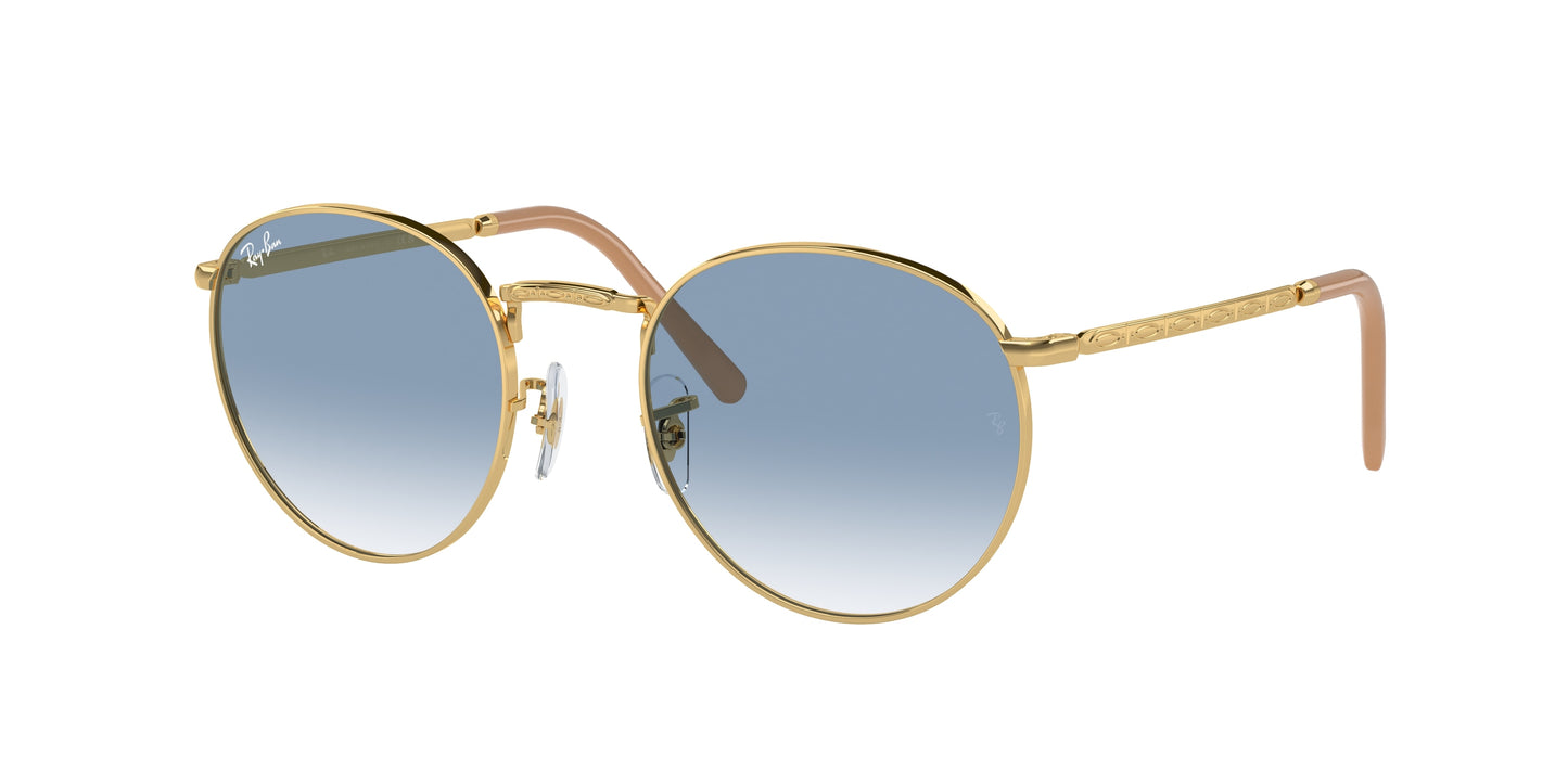 Ray-Ban NEW ROUND RB3637 Phantos Sunglasses 001/3F-Gold 53-140-21 - Color Map Gold