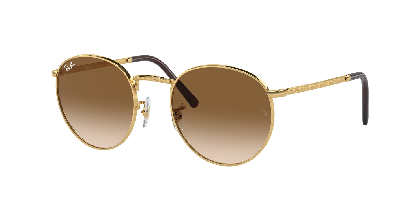 Ray-Ban NEW ROUND RB3637 Phantos Sunglasses 001/51-Gold 53-140-21 - Color Map Gold